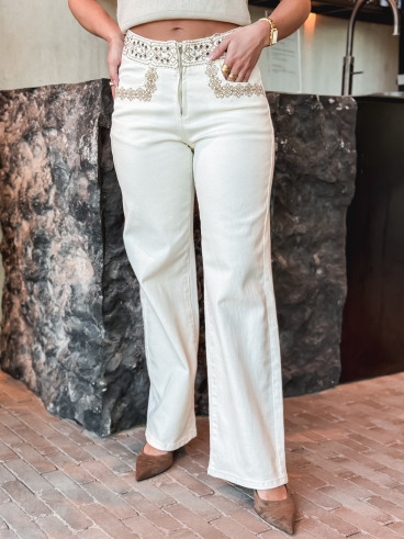 Jeans Milona - Crème