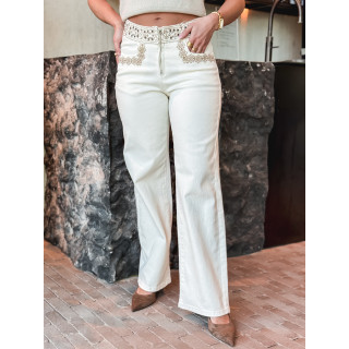 Jeans Milona - Crème