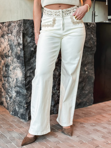 Jeans Milona - Crème