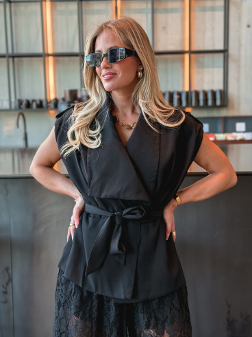 Veste sans manches Mélissa - Noir