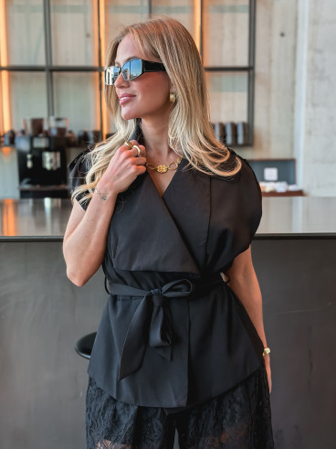 Veste sans manches Mélissa - Noir