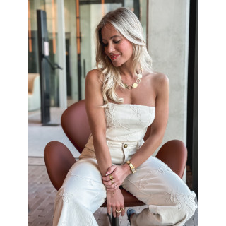 Bustier en jeans Débora - Beige