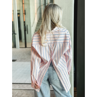 Chemise lignée Océlina - Rose