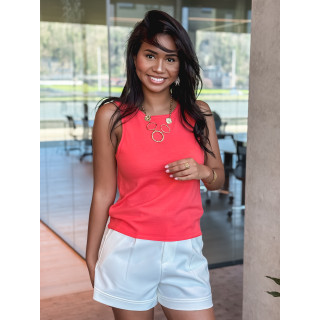 Blouse sans manches Irisia - Corail