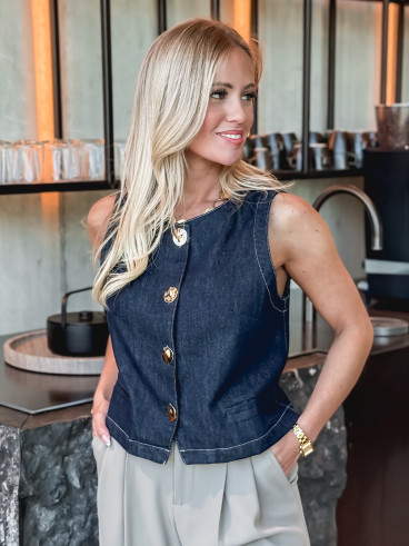 Gilet Sans manches Annely - Bleu Marine