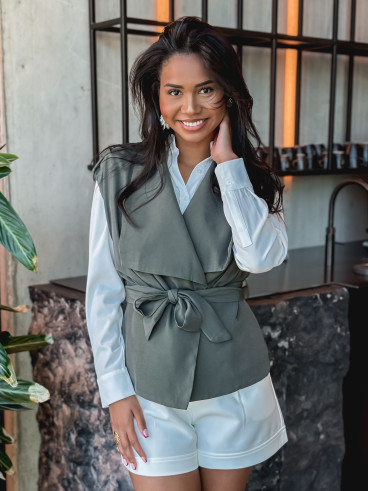 Veste sans manches Mélissa - Kaki