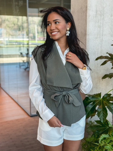 Veste sans manches Mélissa - Kaki