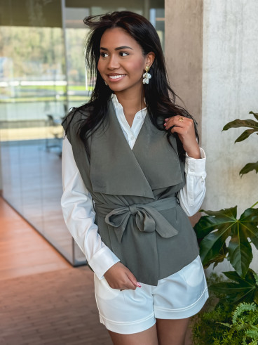 Veste sans manches Mélissa - Kaki