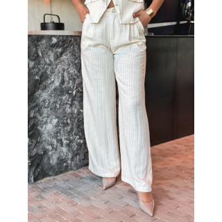 pantalon ligné Elyndis - beige