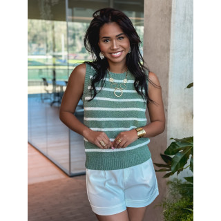 Blouse ligné Nolysia - Vert