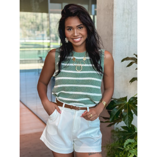 Blouse ligné Nolysia - Vert