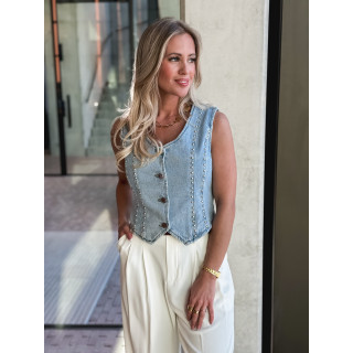Gilet en jeans Celiana - Bleu