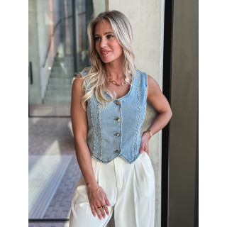 Gilet en jeans Celiana - Bleu