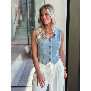 Gilet en jeans Celiana - Bleu