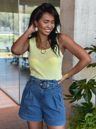 Short en jeans Alexandra - Bleu