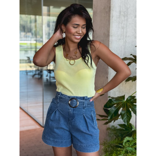 Short en jeans Alexandra - Bleu