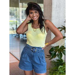 Short en jeans Alexandra - Bleu