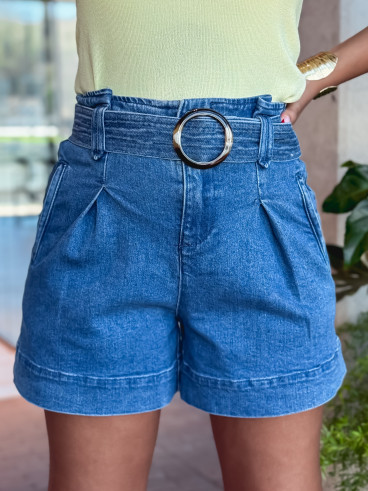 Short en jeans Alexandra - Bleu