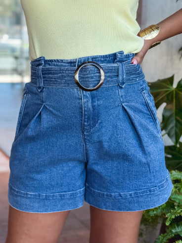 Short en jeans Alexandra - Bleu