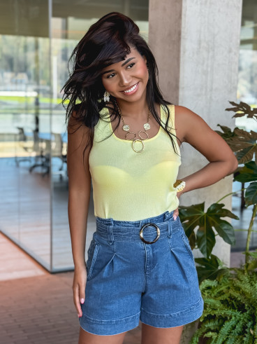 Short en jeans Alexandra - Bleu