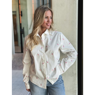 Chemise Anasthasia - Blanc/Rose