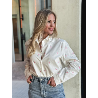 Chemise Anasthasia - Blanc/Rose