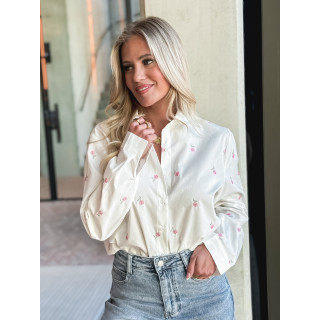 Chemise Anasthasia - Blanc/Rose