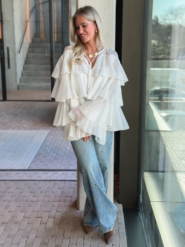 Blouse Lindianna - Blanc