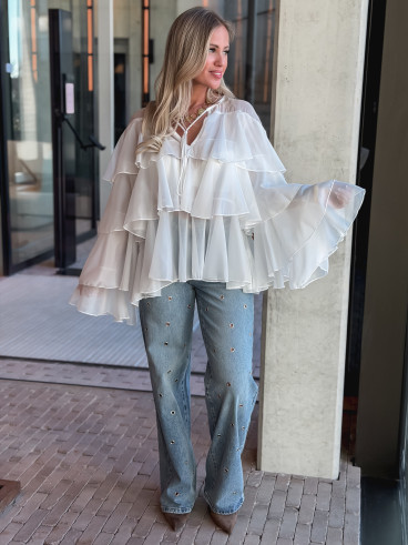 Blouse Lindianna - Blanc