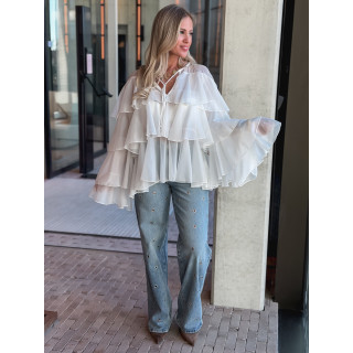 Blouse Lindianna - Blanc