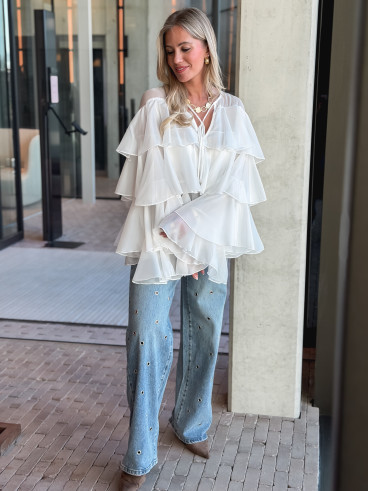 Blouse Lindianna - Blanc