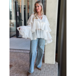 Jeans à oeillet Alby - Bleu