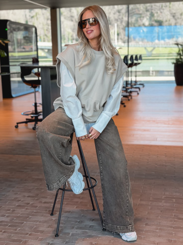 Pull Sans Manches Zélyna - Taupe