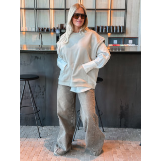 Pull Sans Manches Zélyna - Taupe