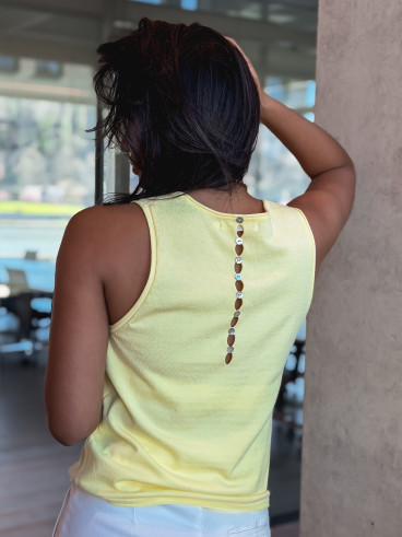 Blouse sans manches Irisia - Jaune