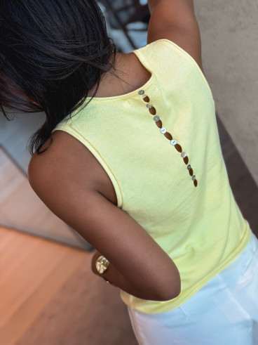 Blouse sans manches Irisia - Jaune