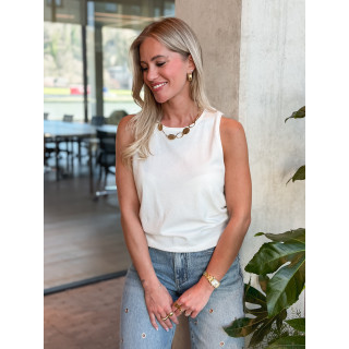 Blouse sans manches Irisia - Blanc