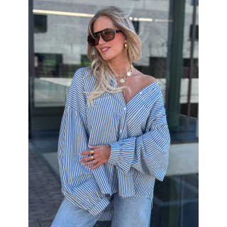 Chemise Lignée Emmy - Bleu