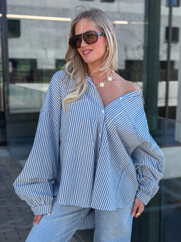 Chemise Lignée Emmy - Bleu