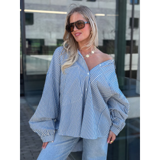 Chemise Lignée Emmy - Bleu