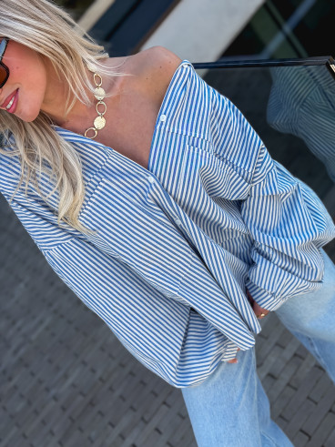 Chemise Lignée Emmy - Bleu