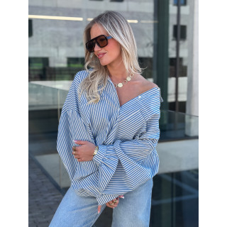 Chemise Lignée Emmy - Bleu