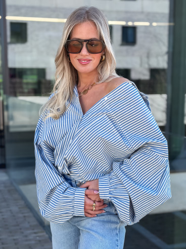 Chemise Lignée Emmy - Bleu