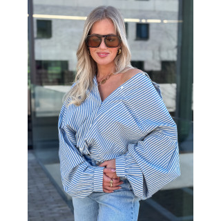 Chemise Lignée Emmy - Bleu