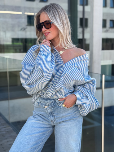 Chemise Lignée Emmy - Bleu