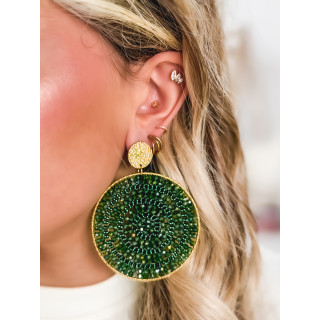 Boucles d'oreilles Pirla - Doré/Vert
