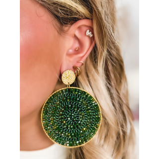 Boucles d'oreilles Pirla - Doré/Vert