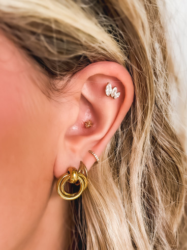 Boucles d'oreilles Garrya - Doré