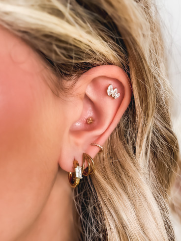 Boucles d'oreilles Walie - Doré