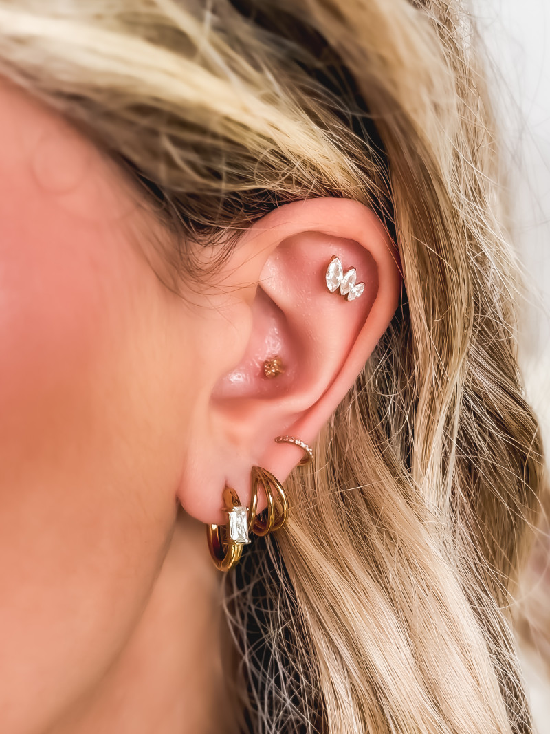 Boucles d'oreilles Walie - Doré